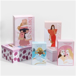Набор подарочных коробок 6 в 1 «Girls», 20 х 12.5 х 7.5 ‒ 32.5 х 20 х 12.5 см