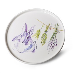 Тарелка фарфоровая 25 см Provence rabbit