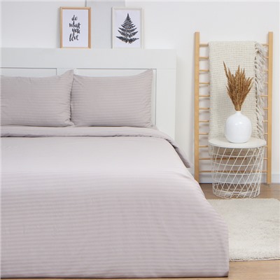 Комплект постельного белья LoveLife 1.5 сп Beige line 143*215 см, 150*230 см, 50*70 см -2 шт,страйп-сатин,100%п/э