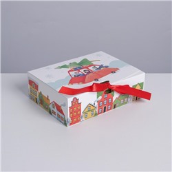 Складная коробка подарочная «Новогодние истории», 16.5 × 12.5 × 5 см