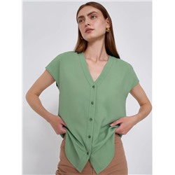 Рубашка с коротким рукавом  цвет: Мятный B2861/mattis | купить в интернет-магазине женской одежды EMKA