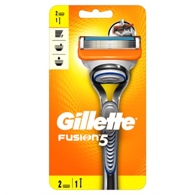 Gillette станок FUSION (Станок + 2 кассеты)