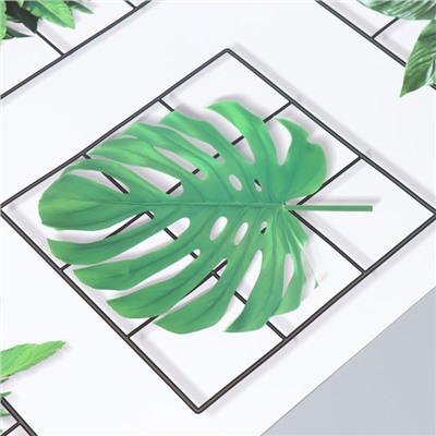 Наклейка пластик интерьерная цветная "Пальмовые листья на сетке" 60х90 см