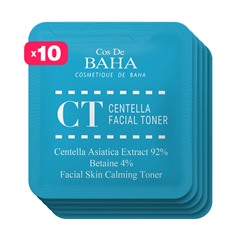 COS DE BAHA НАБОР ПРОБНИКОВ Тонер для лица успокаивающий ЦЕНТЕЛЛА АЗИАТСКАЯ Cos De BAHA CT Centella Facial Toner, 1,5 мл х 10 шт.