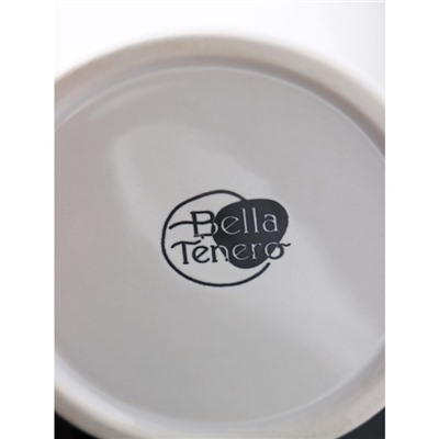 Набор банок для сыпучих продуктов на деревянной подставке BellaTenero, 3 предмета: 150 мл, 250 мл, 350 мл, 3 ложки, цвет белый