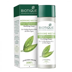 BIOTIQUE Morning nectar pore tightening purifying toner Очищающий и сужающий поры тонер для лица 120мл