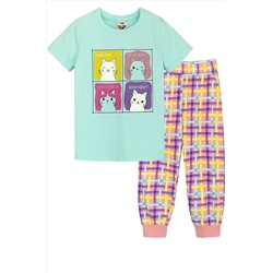 Хлопковая пижама для девочки Lets Go