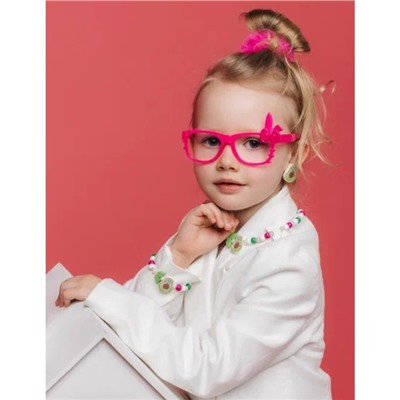 Набор детский "Выбражулька" 6 предметов: 2 резинки, очки, клипсы, бусы, браслет, авокадик, цветной
