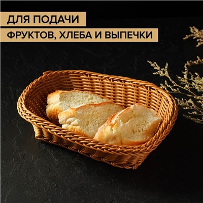 Корзинка для фруктов и хлеба Доляна «Капучино», 24×17×7 см