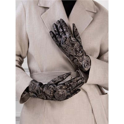 Перчатки женские ш+каш. IS00156 paisley black/bronze