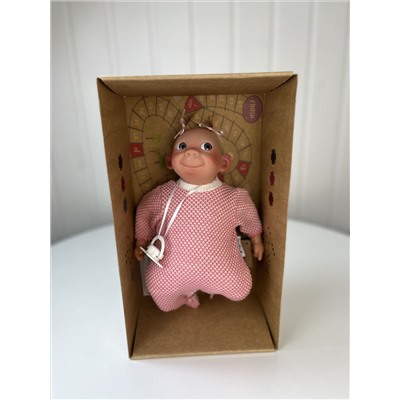 Пупс Каритас, новорожденная девочка, в розовой пижаме, 28 см , арт. 23000D