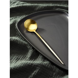 Ложка столовая из нержавеющей стали Magistro «Фолк», h= 21,5 см, цвет золотой, серебряная ручка