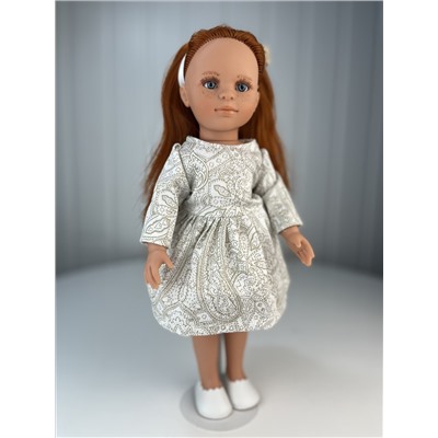 Кукла Нина, рыжие волосы, в платье и куртке, 33 см, арт. 33116