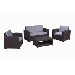 Набор мебели: диван, кресла, стол, с подушкой, иск. ротанг, SF1-4P