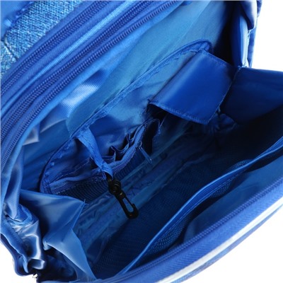 Рюкзак каркасный Hatber Ergonomic "В тренде" 37 х 29 х 17 см, для девочки, синий