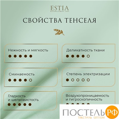 Estia ОРНЕЛЛА ментол КПБ 145х205-2/240х260-1/50х70-2/70х70-2, 7 пр., тенсель