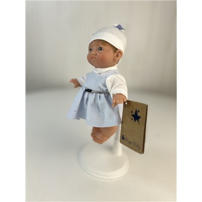 Кукла Джестито "Инфант", 18 см, в голубом сарафане, недовольная, арт. 10000U-12