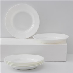 Набор суповых тарелок Luminarc Everyday, d=22 см, стеклокерамика, 6 шт, цвет белый