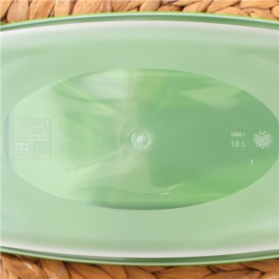 Набор контейнеров пищевых RICCO, 3 шт: 1 л, 18,5×12×11 см, прямоугольные, цвет зелёный