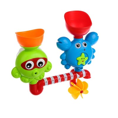 Набор игрушек для ванны «Морские друзья - мельница», ковш, 2 игрушки