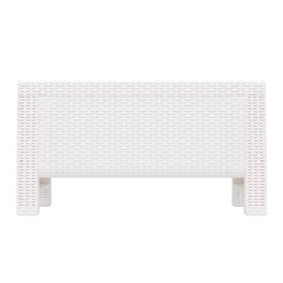 Стол "Ротанг", 76,5х57х42 см, цвет белый