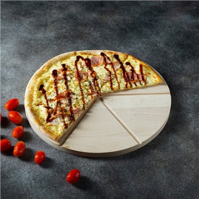 Доска для пиццы Adelica «Итальяно», 6 кусков, d=32 см, толщина 1,8 см, берёза