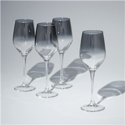 Набор стеклянных бокалов для вина «Серебряная дымка», 270 мл, 4 шт
