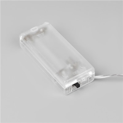 Гирлянда «Нить» 2 м с насадками «Поросёнок», IP20, прозрачная нить, 10 LED, свечение тёплое белое, AAх2