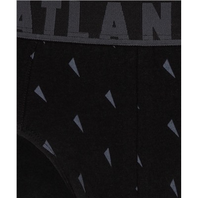 Мужские трусы слипы спорт Atlantic, набор 3 шт., хлопок, черные + шоколадные + серые, 3MP-152