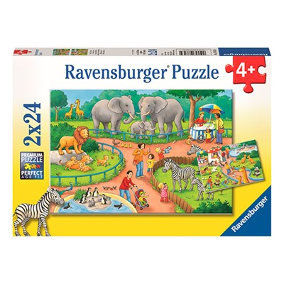 Пазл Ravensburger «День в Зоопарке», 2х24 эл.