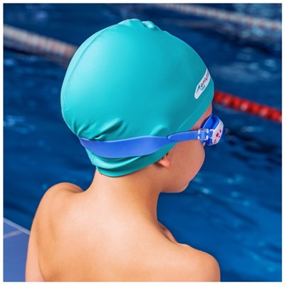 Очки для плавания детские ONLYTOP, беруши, цвет голубой