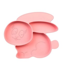 Тарелка силиконовая "Bunny",  pink