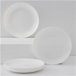 Набор десертных тарелок Luminarc Diwali, d=19 см, стеклокерамика, 6 шт, цвет белый