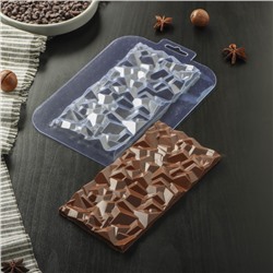 Форма для шоколада и конфет «Плитка Сломанный кристалл», цвет прозрачный
