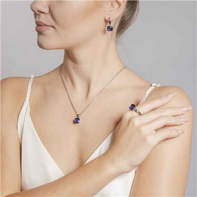 Кольцо Firenze tanzanite 18.5 мм Qudo