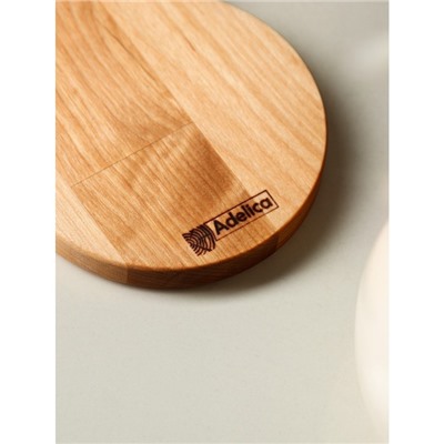 Менажница - тарелка деревянная Adelica «Снеговик», 25×15×1,8 см, берёза