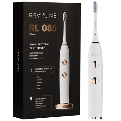 Электрическая звуковая зубная щётка Revyline RL 085 White