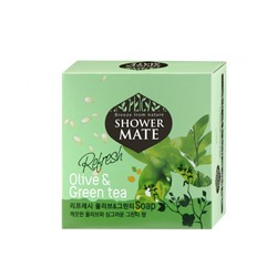 SHOWER MATE Мыло для лица и тела ОЛИВКИ И ЗЕЛЕНЫЙ ЧАЙ Olive&Green Tea, 100 г