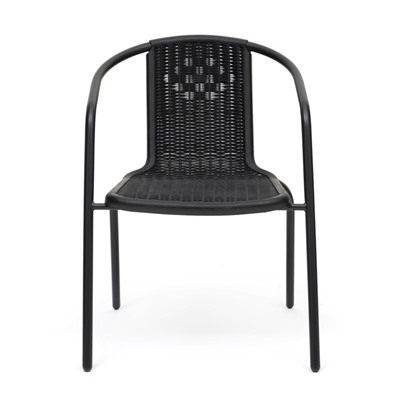 Набор садовой мебели: стол + 4 кресла, черный