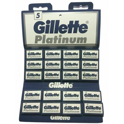 Классические Лезвия Gillette "Rubie" Platinum (1 лист * 20 пачек * 5 лезвий)