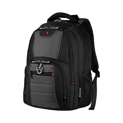 Рюкзак молодёжный Wenger, 48 х 37 х 24 см, 25л, отделение для планшета, чёрный, серый