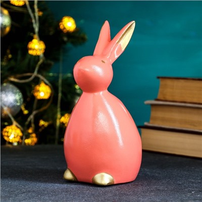 Фигура "Кролик интерьерный" розовое золото, 9х10х18см