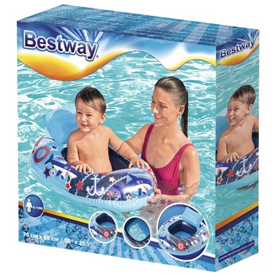 Круг для плавания с сиденьем «Лодочка», 76 х 65 см, от 6-18 месяцев, цвет МИКС, 34126 Bestway
