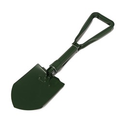Лопата туристическая, складная, L = 62 см, пилка, металлический черенок с ручкой, в чехле, МИКС, Greengo