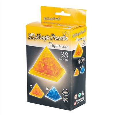 Yuxin 3D-Пазл "Египетская Пирамида" Желтая Crystal Puzzle