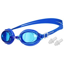 Очки для плавания детские ONLYTOP, беруши, цвет синий