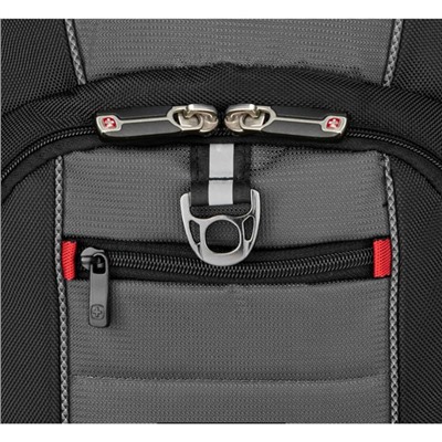 Рюкзак молодёжный Wenger, 48 х 37 х 24 см, 25л, отделение для планшета, чёрный, серый