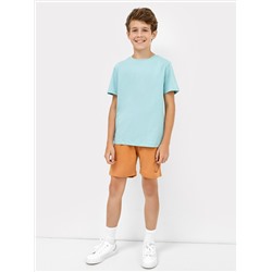 Прямые хлопковые шорты песочного цвета для мальчиков
