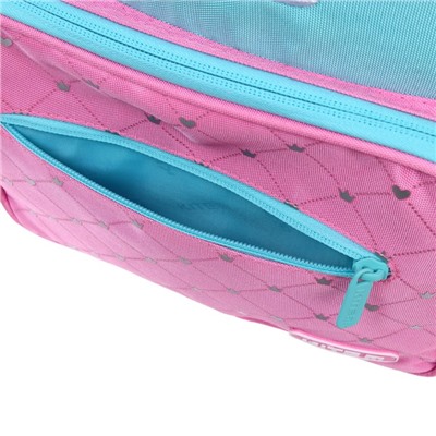 Рюкзак школьный Kite Education Charming Crown, 38 х 27 х 13 см, эргономичная спинка, бирюзовый, розовый
