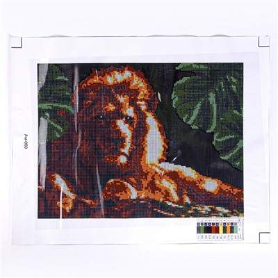 Алмазная мозаика 30 × 40 см, (частичное заполнение) «Мудрый лев»
